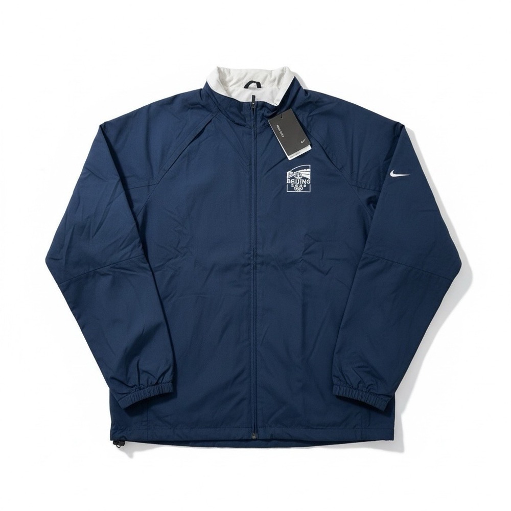 Nike Golf Fit-Storm Mens L Blue Full Zip Deadstock NBC Olympics Beijing Climafit